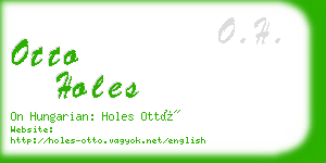 otto holes business card